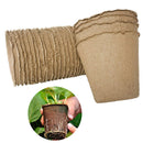 50pcs Round Paper Pulp Peat Flower Pot Plant Flower Biodegradable Nursery Cups