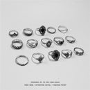 Fashion Women Star Boho Rings Set Moon Hand Accessories Midi Finger Jewelry