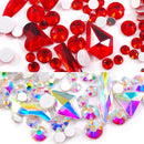 Colorful Flatback Rhinestone Nail Art Rhinestones Glitter Glass Bottom Crystal