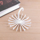 18 Hooks Necktie Scarf Belt Hanger Organizer Clothing Holder Rack(White)