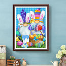 Easter Gnome Oil Paint By Numbers Kits Canvas DIY Picture Hand Painted Wall Art