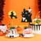 Witch Pattern Cupcake Decor Halloween Style Baking Decoration Cake Topper Set