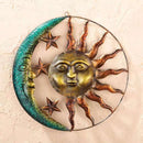 Metal Moon Sun Hanging Pendant Wall-mounted Art Craft Home Background Wall Decor