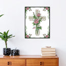 DIY Heart of Rose Partial Embroidery Set Canvas Artworks Home Wall Decorations