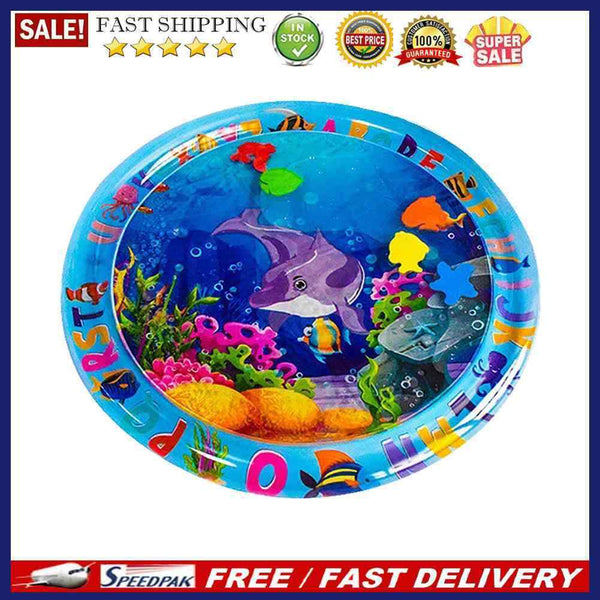 Inflatable PVC Dolphin Water Mat Thicken Cushion Early Education Baby Water