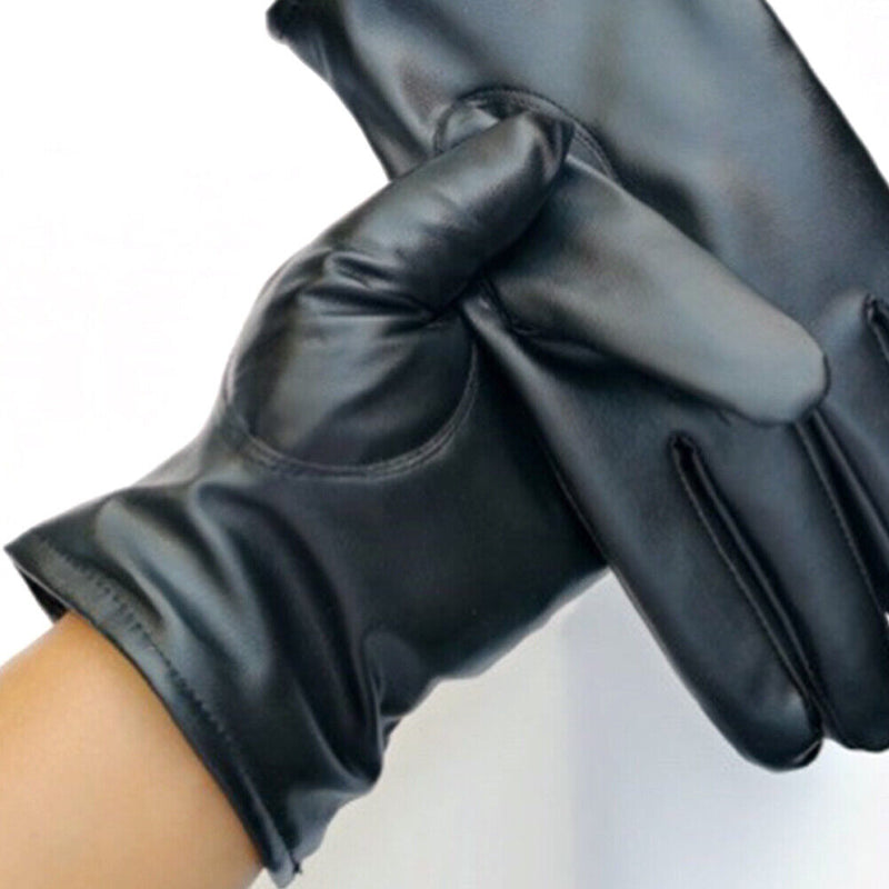 Electric Heating Glove PU Leather Winter Heated Gloves Windproof for Cycling Ski