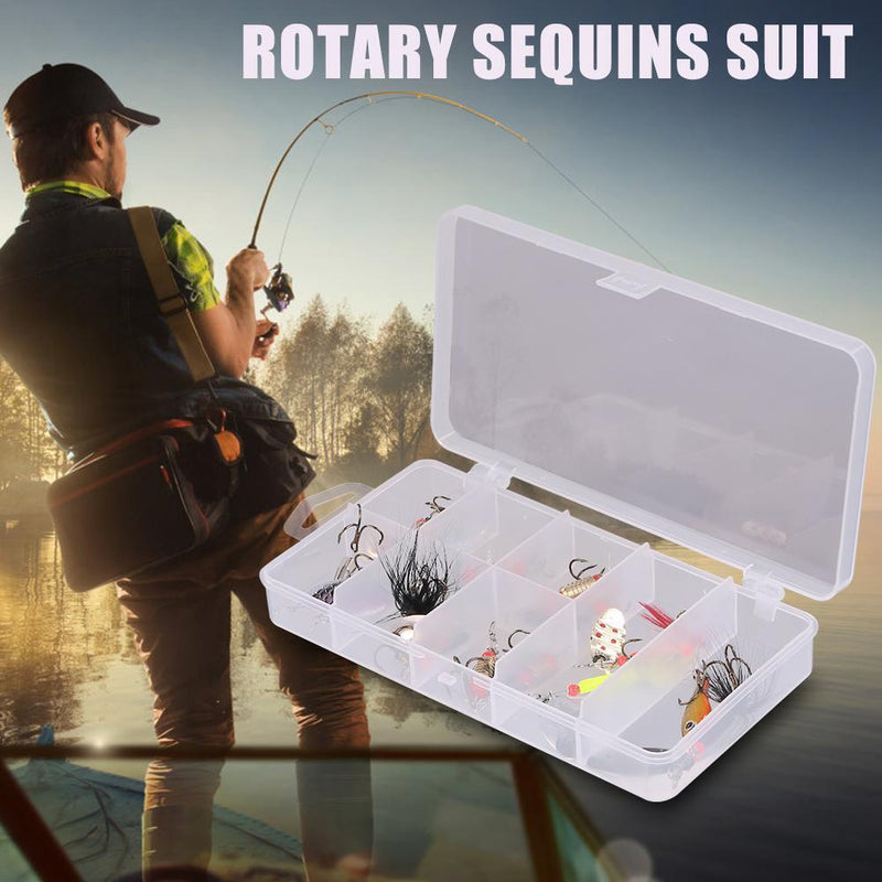 16pcs/set Mixed 3 Treble Hooks Rotating Sequins Sinking Fishing Baits Kit