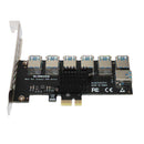 EUX1070 PCI-E 1x 1 to 7 Multiplier for Mining PCI Express USB3.0 Expansion Card