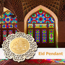 Wooden Eid Mubarak Pendant Muslim Islam Party Ramadan Flower Hanging Decor Craft
