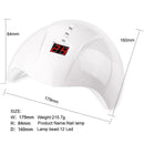 UV Nail Polish Lamp 36W LED Gel Dryer Curing LCD Manicure Tools (White) Newly