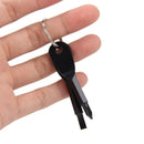 2 in 1 Stainless Steel Mini Keychain Slotted Phillips Screwdriver (Black)