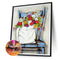 5D Diamond Painting Flowers on Bench Full Round Drill Wall Rhinestone DIY Arts