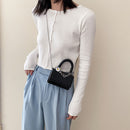 Ladies Mini Shoulder Handbags Women PU Leather Flower Chain Crossbody Tote Bag