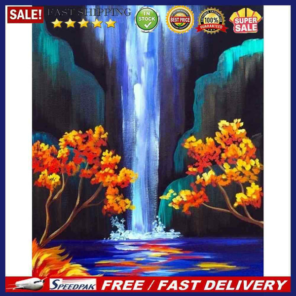Art Hand Painted Oil Paint By Numbers Digital Scenery Drawing Canvas Home Decor