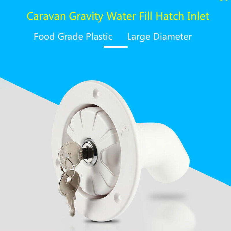 Gravity Fresh Water Fill Hatch Caravan Fillers Neck Trailer Tank Caps for C
