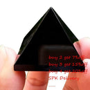 Black Crystal Healing Stone Obsidian Pyramid Mineral Specimen Reiki Energy