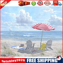 Frameless Oil Paint By Numbers Beach Scenery DIY Canvas Picture Craft Kit