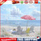 Frameless Oil Paint By Numbers Beach Scenery DIY Canvas Picture Craft Kit