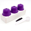 3pcs Coffee Capsule Filters Refillable Coffee Cups for Dolce Gusto (Purple)