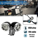 Portable Motorcycle Bluetooth Sound Speakers FM Radio MP3 Player Audio System