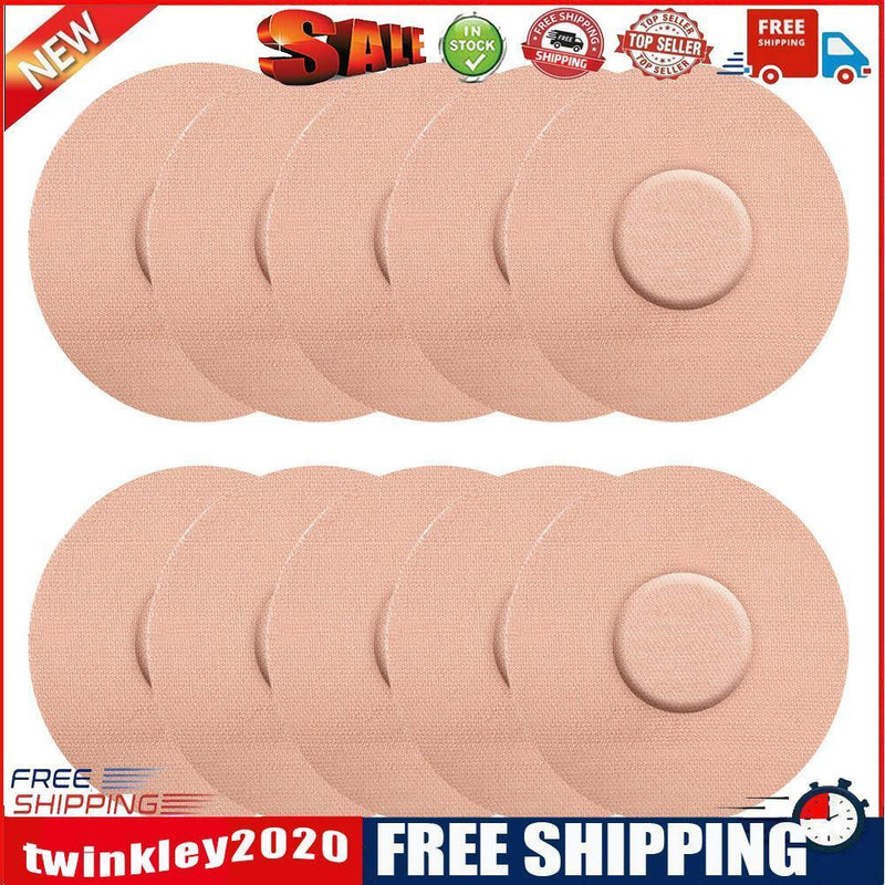 10x Waterproof Adhesive Patches Sports Sensor Covers Overpatch Tape (Nude)