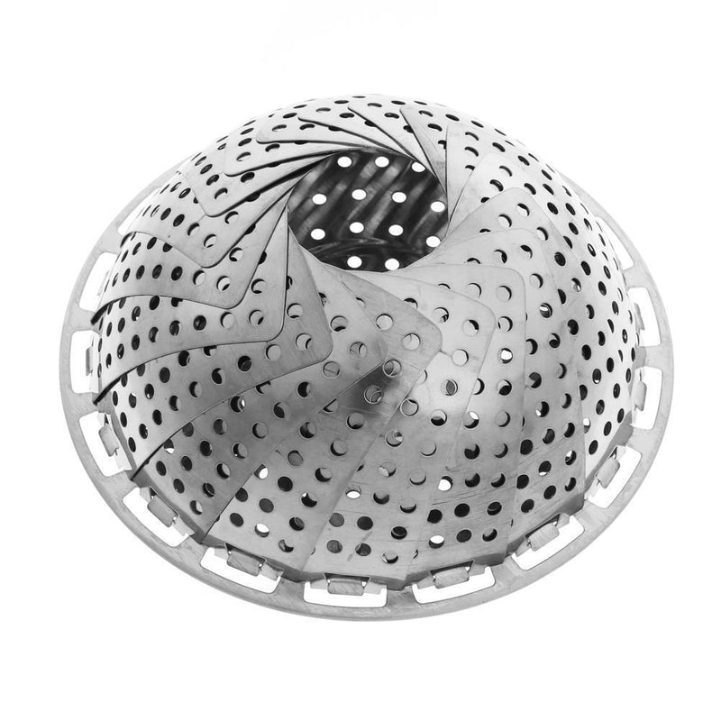 Stainless Steel Folding Telescopic Steamer Cookware Steaming Basket (14cm) Newly