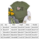 Independence Day Print Love Letter T-shirt Tee (Army Green XL)