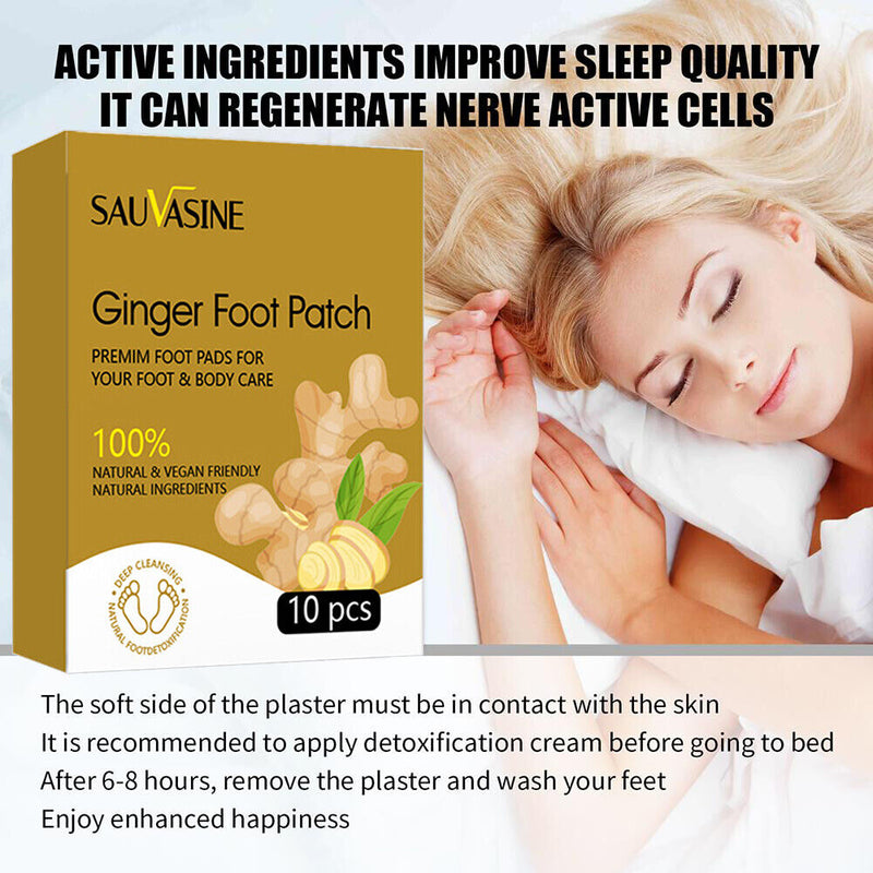 Ginger Sleeping Foot Pads Body Rejuvenation Dehumidification Breathable Patches