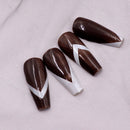 9 Sizes V Line Nail Builder French Tips Cutter Manicure Edge Trimmer Tools Newly