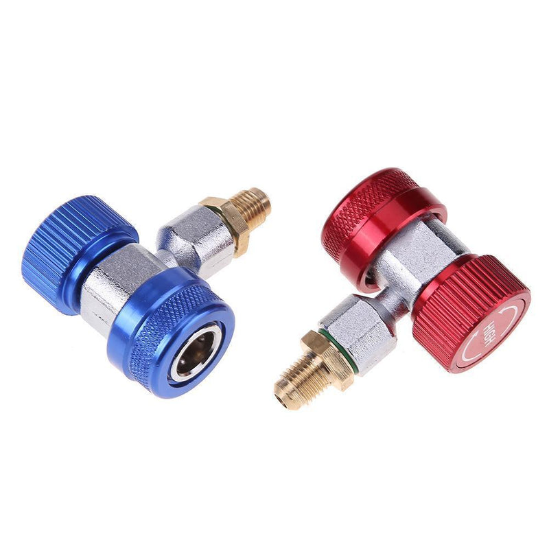 2pcs R134a Quick Connector Adjustable Car Air Conditioner Low/High Adapter