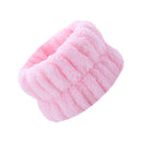 2pcs Absorbent Sweatband Flannel Waterproof for Washing Face (Pink)