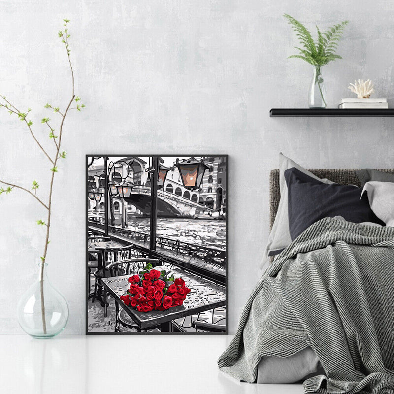 Flowers 40x50cm Oil Paint By Numbers Picture DIY Painting SXD216034