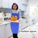 Women Men Adjustable Kitchen Apron Pure Color Waterproof Bib for Cooking