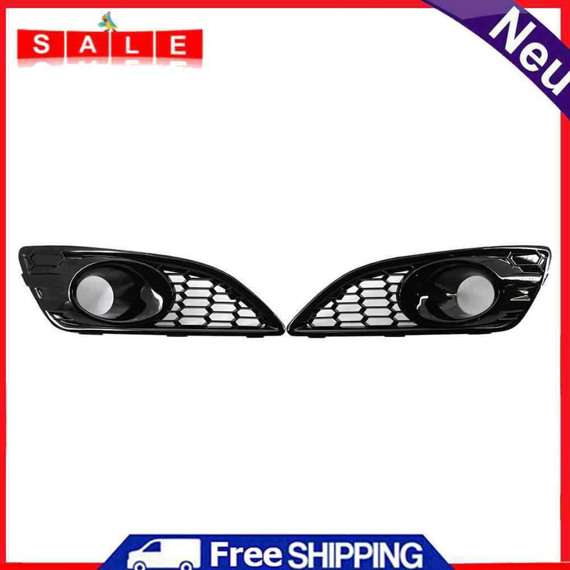 1 Pair Hollow Front Bumper Fog Lamp Lower Grill Cover for Ford Fiesta 2013-2017