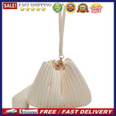 Fashion Pleated Crossbody Handbags PU Leather Women Solid Bucket Shoulder Bags