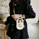 Fashion Clear Hollow Shoulder Bags Women PU Leather Messenger Bag Phone Wallet