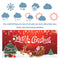 Christmas Flag - Foldable Vivid Color Merry Christmas Flag with Metal Grommets