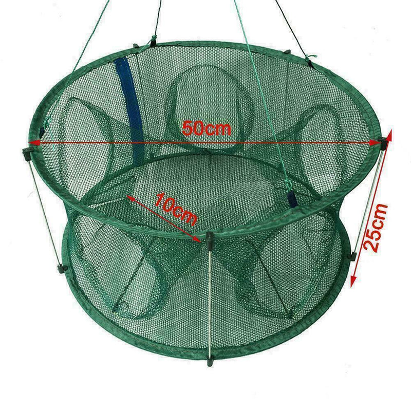 Automatic Fishing Net Folding Shrimp Cage Nylon Crab Net Trap Fish O9R8 P3J8