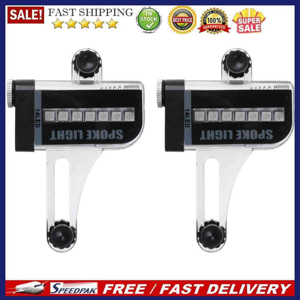 2pcs Waterproof Bicycle Spoke Light LED Mountain Bike Wheel Safety Warning