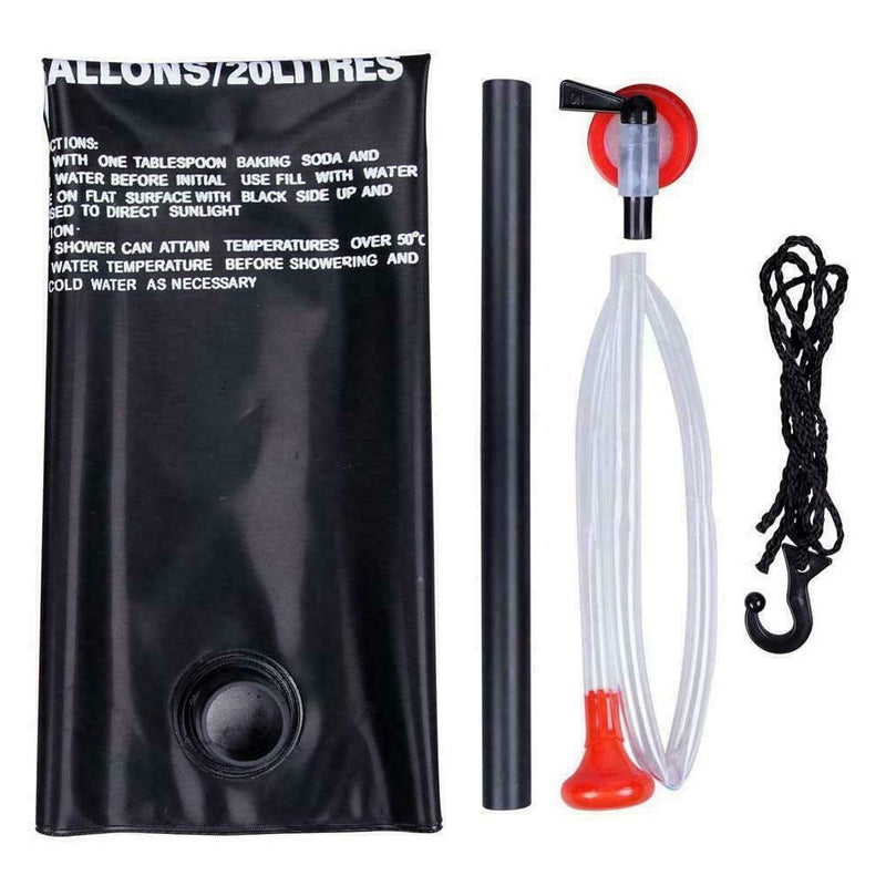 20L Solar Shower Bag Camping Sun Energy Heated Bathing Travel Hiking Bag X hot.