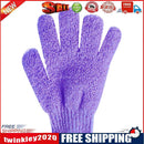 Five Fingers Bath Gloves Shower Towel Scrub Body Child Home Supply (Purple)