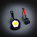 Korean Stud Earrings Asymmetric Ear Stud Elegant Enamel Fried Egg Earrings