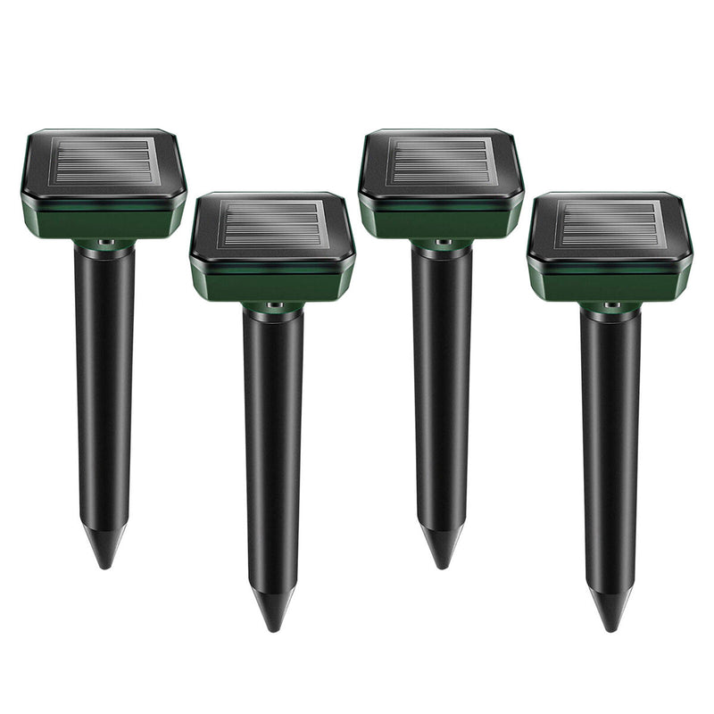 4x Solar Power Cat Dog Repellent Ultrasonic Fox Pest Scarer Deterrent Repeller