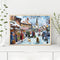 Oil Paint By Numbers Winter Street Frameless Picture Craft Kit for Living Room