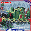 14CT Full Embroidery Christmas Train Cotton Printed Cross Stitch Home Decoration