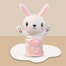 Animal Open Mouth Parent-Child Interaction Hand Puppet Toys (White Rabbit)