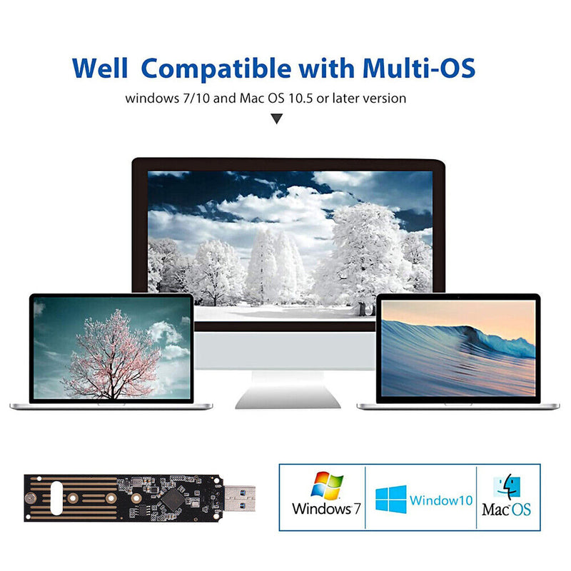 SATA NVMe to USB Adapter RTL9210 Chip M.2 SSD to to USB 3.1 Type A Card (C)