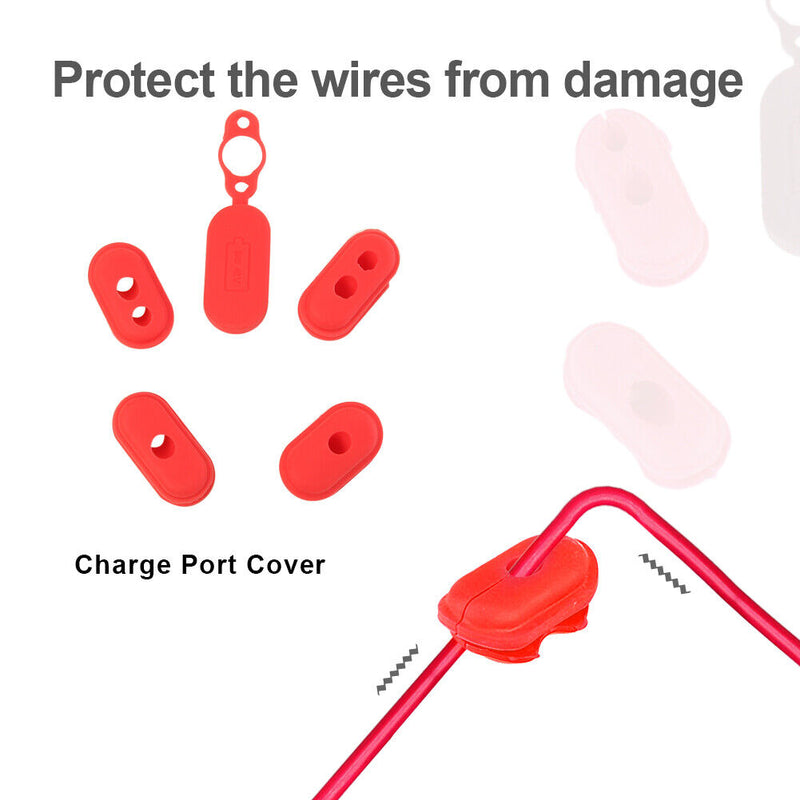 4pcs Case Silicone Cap M365 Electric Scooter Charge Port Cover Dust Plug Newly