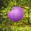 10pcs 6 inch Round Chinese Paper Lantern DIY Lamp Party Decor(Purple)
