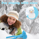 Snowball Maker Tool Snowman Shape DIY Snow Ball Tongs with Handle (Blue) Newly